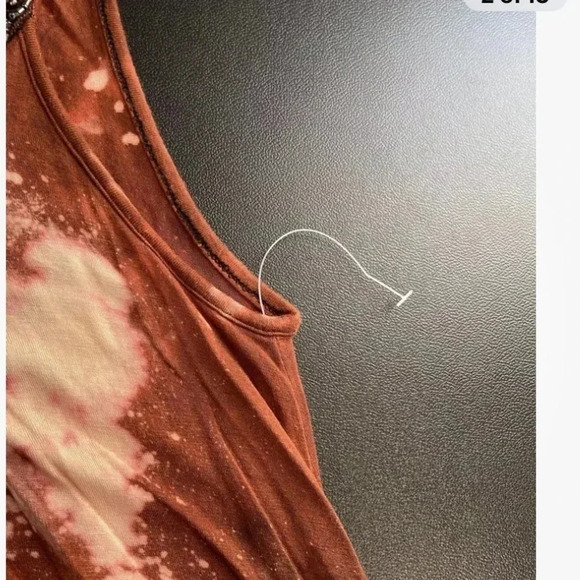 Women’s Large Upcycled Beaded Tank Top Grunge Gothic Boho‎ Cyberpunk Clubwear - Picture 7 of 16